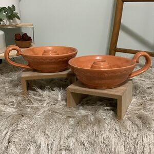 Pair Of Vintage Shawnee Pottery Candleholders